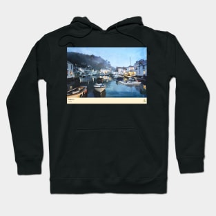 Polperro, Cornwall, Travel poster (Landscape) Hoodie